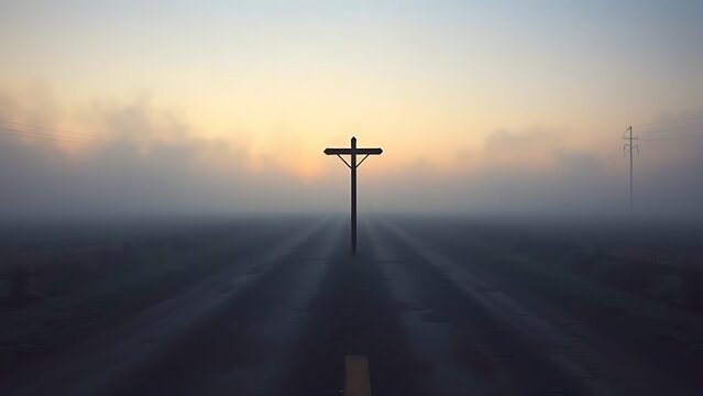 A conceptual crossroads splitting in two directions, symbolic path choice.