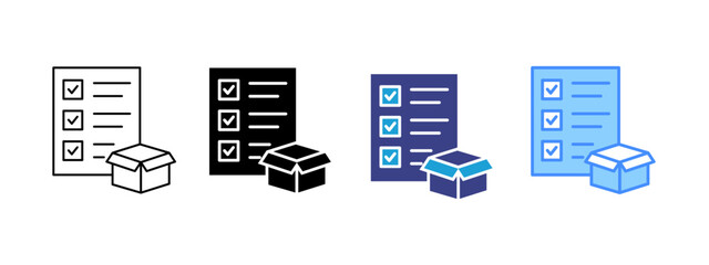 Product Management icon set multiple style collection