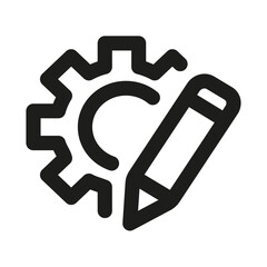 Customization Line Icon. Professional minimalist symbol designed as a premium vector line icon for personalization, tailored solutions, and user-specific design