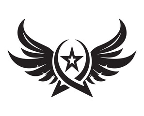 Obraz premium shield and wings Logo