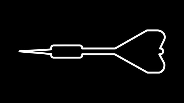Red dart arrow flying towards target with precision and speed