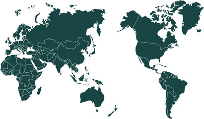 World map high quality vector illustration