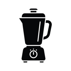 Simple black blender icon on white background