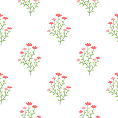 Flower vector seamless pattern illustration floral background 
