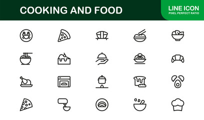 Culinary and Kitchen Essentials Line Icon Pack — Modern Minimal Vector Collection