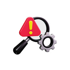 error 3d render icons