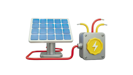 Solar Panel Generating Electricity - Renewable Energy Concept