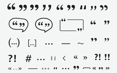 Punctuation marks and typographic symbols for editorial design