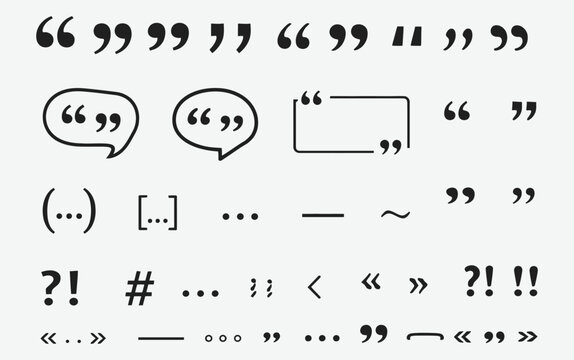 Punctuation marks and typographic symbols for editorial design