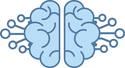 Ai Intelligence with Brain Symbol, Digital Circuit Board, circuit board, semiconductor path, AI technology with Path, Artificial Intelligence, motherboard signals, Human Brain