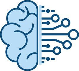 Ai Intelligence with Brain Symbol, Digital Circuit Board, circuit board, semiconductor path, AI technology with Path, Artificial Intelligence, motherboard signals, Human Brain