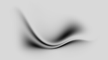 Blurry abstract wave design with shadows on light background