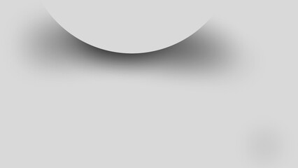 Minimalist gray background with curved shadow design element