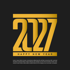 Happy New Year 2027 logo design.