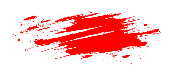 Vector Abstract Red Paint Splash Brush Stroke Background
