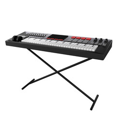 Keyboard Synthesizer 3D Illustration