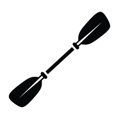 Paddle silhouette for kayaking or boat rowing