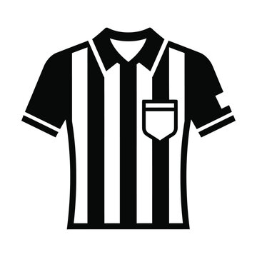 Referee shirt striped silhouette for sports officiating