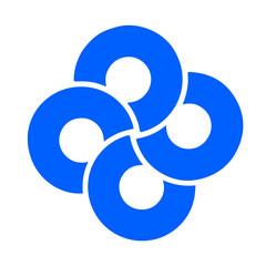 Abstract Circular Connection Logo Icon for Technology and Network Concept