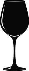 Elegant Black Wine Glass Silhouette for Stylish Bar and Restaurant Designs