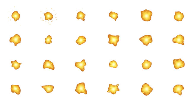 Vibrant fiery abstract shapes glowing particle effects, dynamic spark elements for modern designs - Powered by Adobe