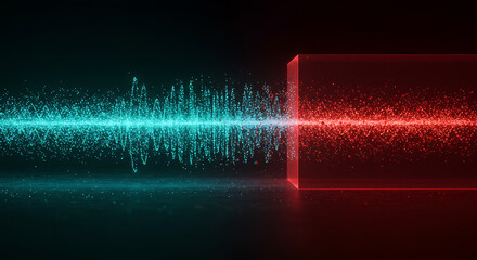 Abstract Data Transmission with Red and Blue Particles