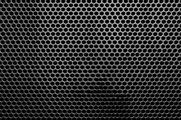Black Perforated Metal Mesh Texture Background