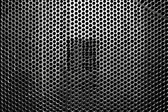 Black Perforated Metal Mesh Texture Background - Powered by Adobe