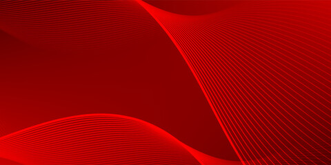 minimalist wavy lines background. abstract red background with wavy line.
