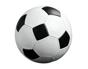 Classic black and white sphere, used in a global, popular sport