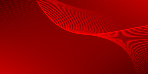 minimalist wavy lines background. abstract red background with wavy line.
