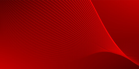 minimalist wavy lines background. abstract red background with wavy line.