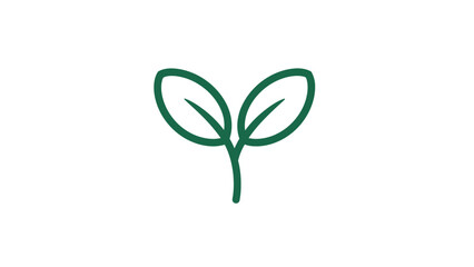 Green seedling icon symbolizing growth and new beginnings in nature and agriculture