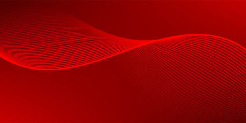 minimalist wavy lines background. abstract red background with wavy line.