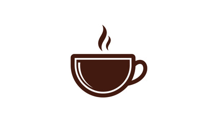 Steaming Coffee Cup Icon A Simple and Elegant Representation of a Hot Beverage