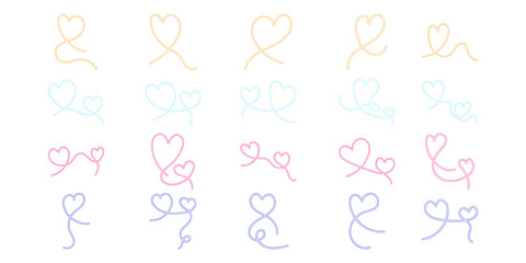 Heart Line Doodle Neon
