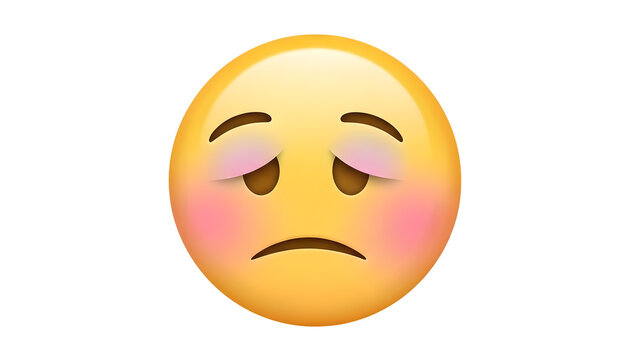 Crying face emoji isolated on transparent background - Powered by Adobe