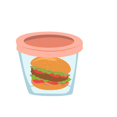 Food Container Illustration