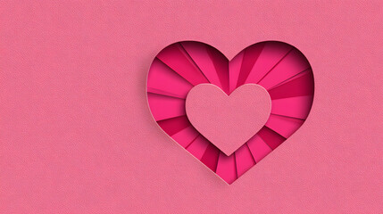 Pink Heart Bursting Valentine Love Concept