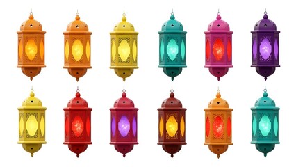 Colorful Lanterns Set