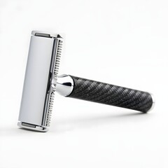 Carbon Fiber Handle Safety Razor Isolated