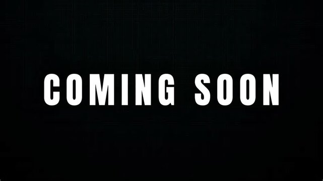 COMING SOON Color Glitch Text Anton Font Failure Effect Animated Typeface 4K Black Background