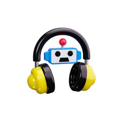 Headset 3d render icons