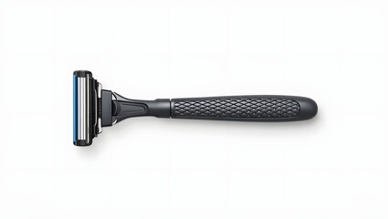 Black Safety Razor Handle Isolated on White