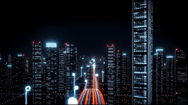 High-speed internet cables are surging into the city, enabling rapid social communication.