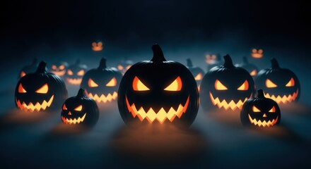 halloween pumpkin on a black background