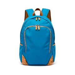 Blue Backpack Isolated on White Background
