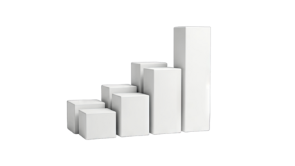 White Cubes Rising: Business Growth Concept