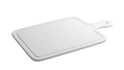 White Cutting Board Isolated on White Background