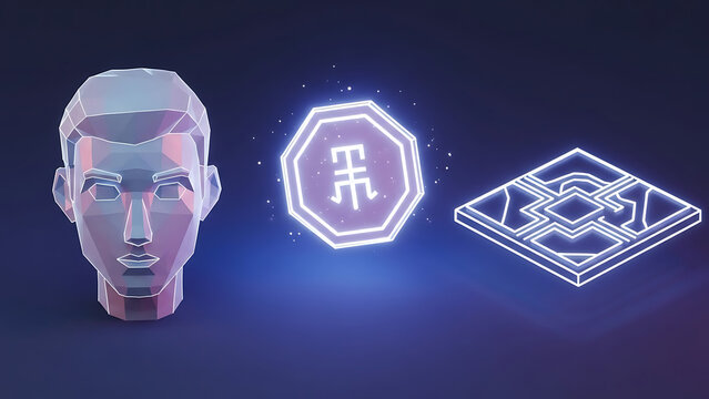 Glossy 3D Style Vector Icon Series of Metaverse Identity, NFTs, and Digital Assets - Powered by Adobe